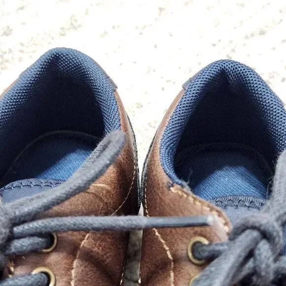 Mix No. 6 boy's youth Cole oxford dress shoes brown blue size 1 - Picture 8 of 10